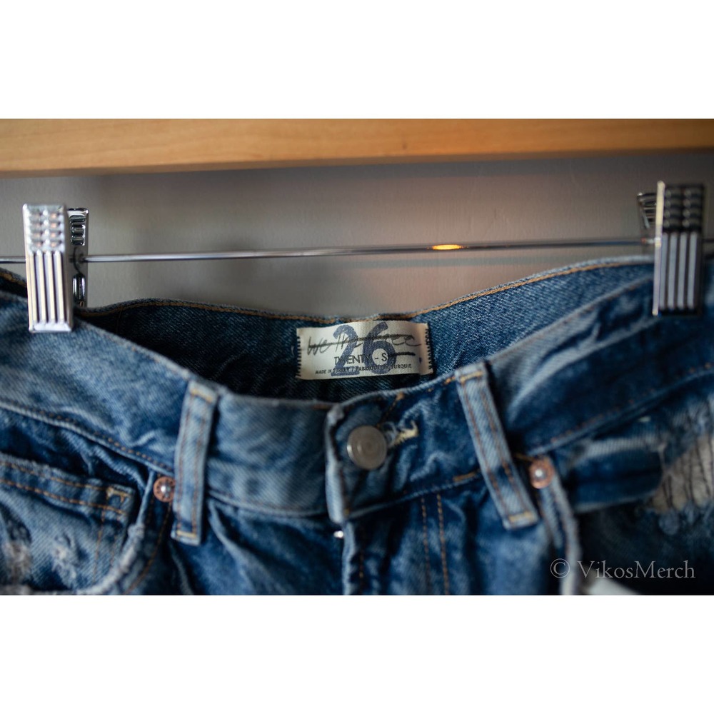 Destroyed Jeans Tattered Blue NEW - Picture 6 of 9